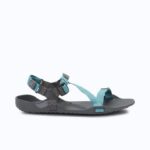 Blue minimalist barefoot sandals, product photo